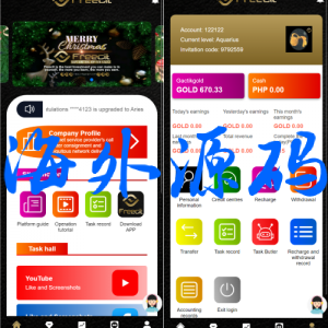 前端vue海外版任务点赞系统/TIKTOK脸书任务平台/金币兑换系统
