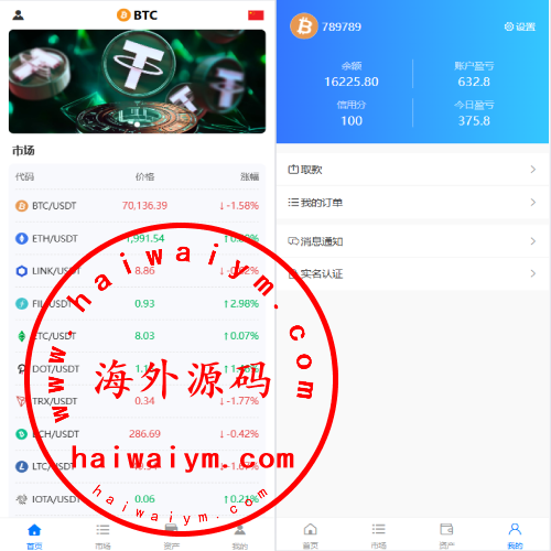 多语言秒合约交易/虚拟币微交易时间盘/实名认证/在线客服